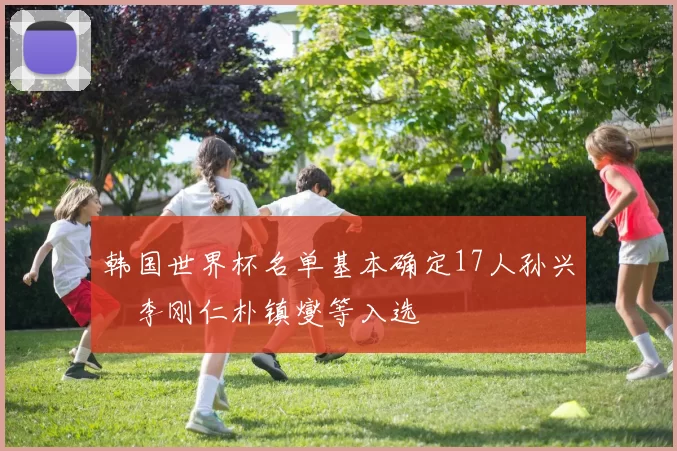 韩国世界杯名单基本确定17人孙兴慜李刚仁朴镇燮等入选